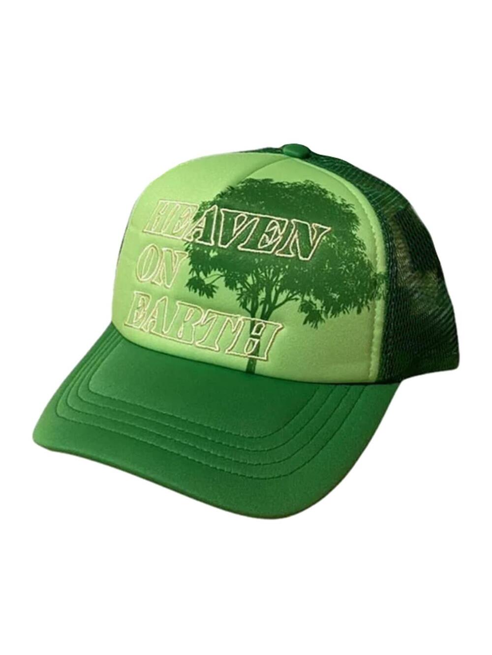 "Heaven On Earth" Green Sacred Tree Adjustable Snapback Trucker Hat